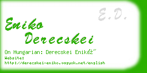 eniko derecskei business card